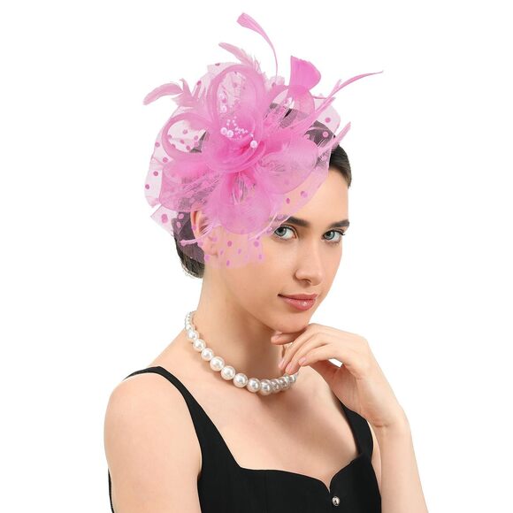Accessories - 5895 Fascinators Hats For Women Classic Satin Tea Party Headwear Fascinator